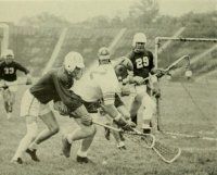 História lakrosu - Univerzitný zápas medzi univerzitou Maryland a Johns Hopkins Blue Jays z roku 1955